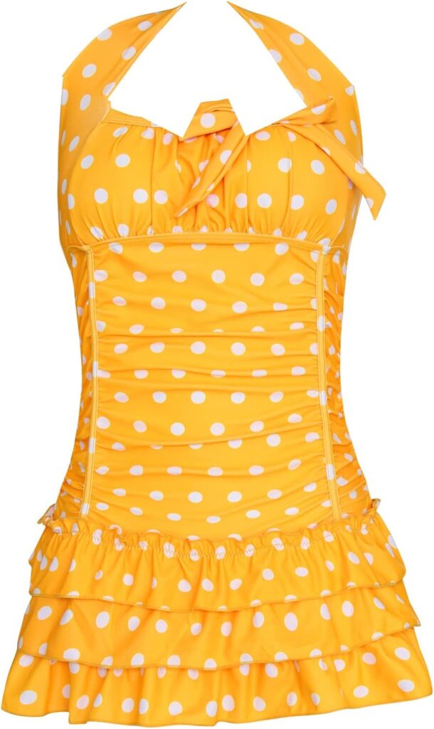 Polka Dot Girls Kids Bathing Suits Adjustable Swimsuits (FBA)